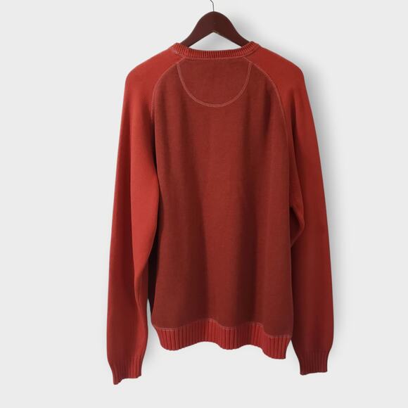 Tommy Bahama Mens Colorblock Raglan Crewneck Sweater Orange Sz XXL Preppy Retro - Picture 6 of 12